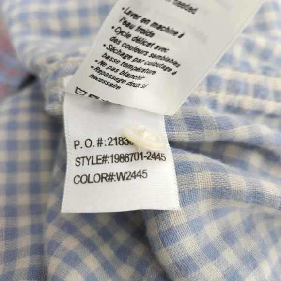 Paige Shirt Plaid Long Sleeve Button Up Collared Lined Top - Picture 7 of 7